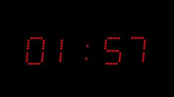 2 minute countdown timer with red digital clock suitable for deadlines, time management, time is running out and countdown themes in design projects video