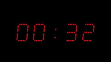 35 seconds countdown timer with red digital clock suitable for deadlines, time management, time is running out and countdown themes in design projects video