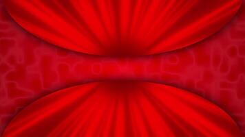 Red color rotating optical flair gradient design loop able geometrical background video