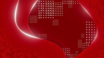 Red color circular dots glowing paper cut with geometrical shapes hi-tech luxury design loop able technology background video
