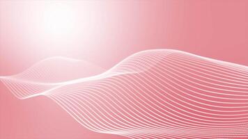 Red color simple and clean wavy lines gradient design loop able geometrical background video
