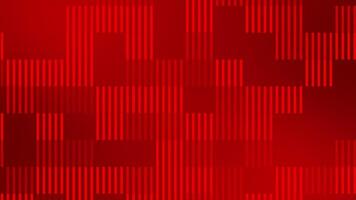 Red appearing and disappearing square shapes with parallel lines gradient design loop able geometrical background video