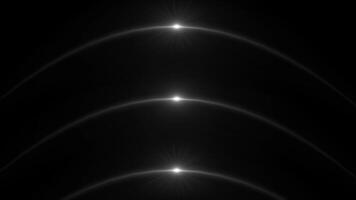 white color glowing three optical flair light rays modern design loop able dark background video