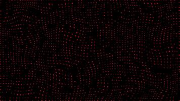 Red moving circular dots abstract design loop able dark geometrical background video
