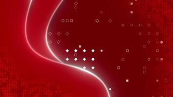 Red circular dots glowing paper cut with geometrical shapes hi-tech luxury design loop able technology background video