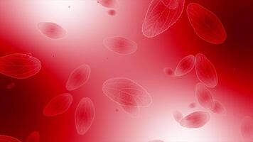 Red color multiple moving leafs upwards gradient design floral background video