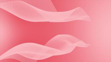 Red color wavy lines silk textured gradient design loop able geometrical background for presentation video
