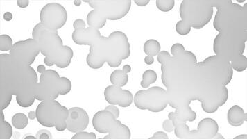 white color multiple circular particles moving upwards paper cut modern design geometrical background video