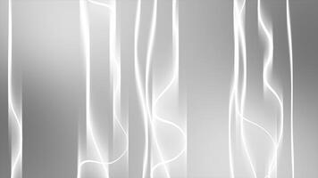 white color glowing abstract wavy lines abstract design loop able geometrical background video