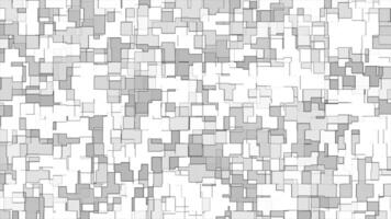 white color multiple square shapes moving noise effect modern design loop able glitch background video