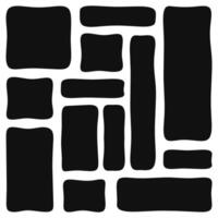 Abstract Black Shape Pattern vector