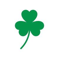 Shamrock icons. Clover symbol of St. Patrick's Day, Lucky clover. Saint Patrick's Day shamrock leaf symbol isolated on white. vector