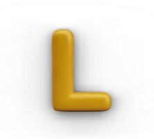 Festive capital letter L on white background. Element for text constructor vector