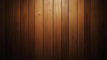 Elevated perspective of a wall showcasing vertical wooden panels, casting light and shadow effects for a rustic and elegant design. photo