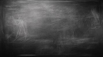 An old, used chalkboard with chalk residue creating textures and tones. The chalkboard is used with residue. It evokes memories of learning. photo