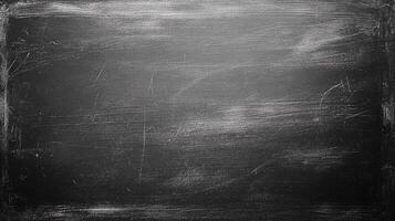 Abstract chalkboard background with chalk dust and smudges creating a textured surface, perfect for creative designs and projects. photo
