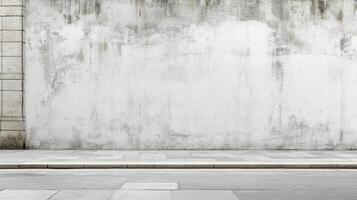 Urban decay and weathered concrete provide a stark backdrop, with peeling paint and faded textures, showing age and neglect in the city. photo