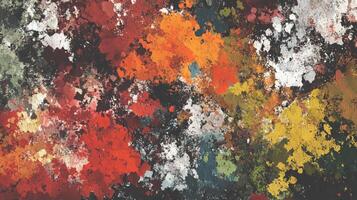 Abstract painting showcasing a dynamic mix of colors, creating depth and texture in a visually striking composition. Modern artistic photo