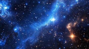 A captivating view of a deep space nebula, showcasing cosmic dust, radiant stars, and celestial gas formations in the vast universe. photo