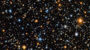 A stunning view of the cosmos, dotted with countless twinkling stars of varying sizes, hues and distances. The starfield is mesmerizing. photo