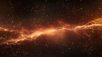 Abstract cosmic energy stream illuminating a vast expanse, blending science and fantasy. Captivating visuals of light, stars, and particles. photo