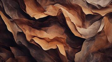 Abstract flowing forms in earth tones creating a calming and organic pattern. Shades of brown and beige add depth and texture. photo