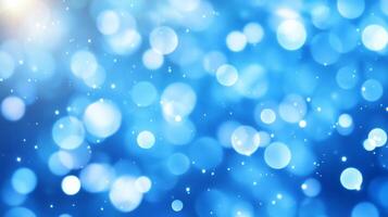 A mesmerizing bokeh background in shades of blue, evoking a sense of winter wonder and festive cheer. Perfect for adding a touch of magic. photo