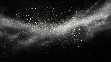 A mesmerizing display of shimmering particles scattered across a dark void, creating a celestial ambiance that evokes the cosmos' wonder. photo