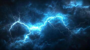 Electrifying night with a symphony of thunder and light, where nature showcases its awe-inspiring power in a vibrant display. photo