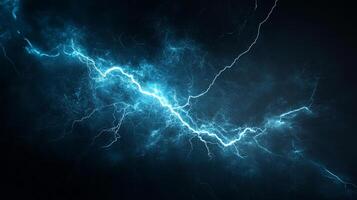 Striking electric discharge illuminates the night sky, a display of nature's power in a mesmerizing display of light and energy. photo
