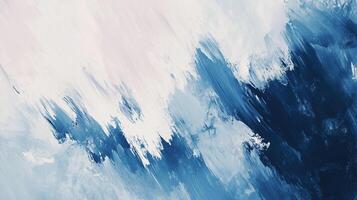 A mesmerizing blend of blue and white paints creates a dynamic abstract texture, perfect for use in modern design projects or as a striking art piece. photo