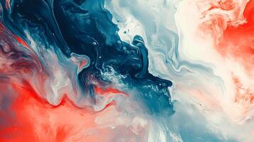 This abstract artwork features swirling colors that blend harmoniously, creating a dynamic visual experience that captures the chaos and beauty of human emotions. photo