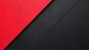 A striking composition of geometric shapes using red and black, that captures the essence of modern design and the beauty of contrasting colors. photo