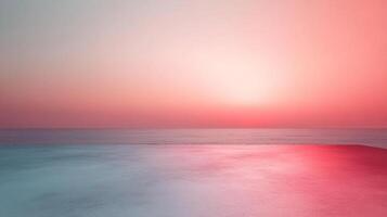 This stunning image showcases a vibrant sunset over calm waters, blending rich colors to create a harmonious and peaceful mood, perfect for relaxation. photo
