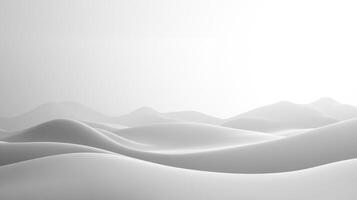 Bright and luminous white sand dunes stretch into the horizon, presenting a whimsical and dreamlike scene that inspires feelings of purity and serenity within nature. photo