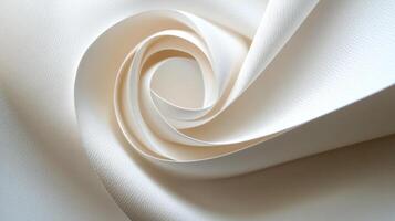 This image features a spiral of white paper that creates an intriguing visual effect, inviting viewers to appreciate its simplicity and versatility for various design projects. photo