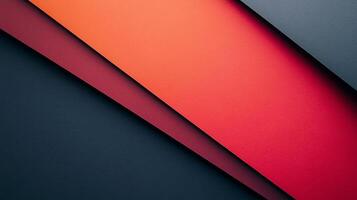 This striking image captures a series of bold triangular red layers interspersed with dark tones, showcasing a powerful contrast that draws viewers' attention and evokes emotions. photo