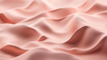 This image showcases an elegant pink fabric texture, beautifully flowing in soft waves, creating a sense of luxury and comfort. photo