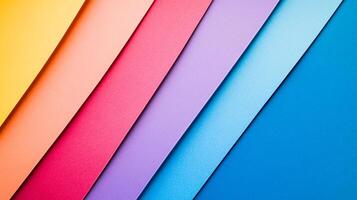 A vibrant array of colored paper strips ideal for art and craft projects, showcasing a spectrum of hues that inspire creativity and imagination among artists. photo