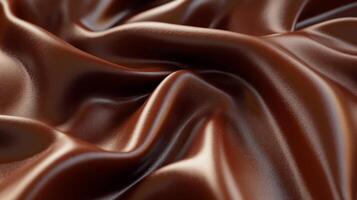 A stunning close-up of rich, flowing chocolate or caramel. The textures and reflections create a tantalizing, abstract and sweet design. photo