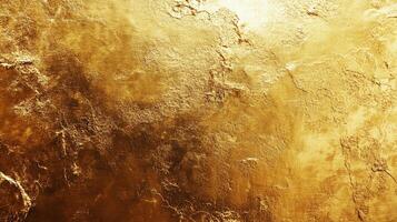 Textured golden surface with uneven lighting, showing depth and warmth, perfect for backgrounds or abstract art. Rich and detailed. photo