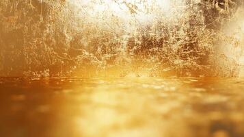 Golden shimmer evokes a sense of luxury. The rich texture and warm tones create a glamorous and opulent atmosphere. Beautiful background. photo