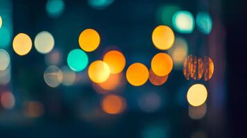 Abstract glowing orbs of light create a mesmerizing display. The blurred shapes give the image a surreal and dreamy quality. photo