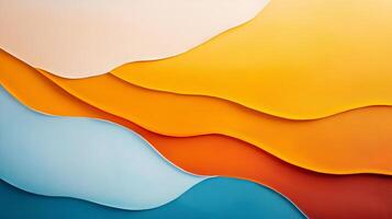 Abstract layers in gradient colors. Soft curves create a serene landscape effect with light and dark tones that blend from top to bottom. photo