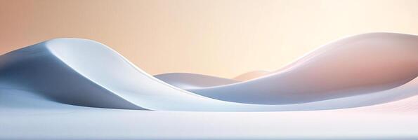 Abstract waves in calming pastel hues creating serene atmosphere. A minimalist design for contemplation and visual peace. photo
