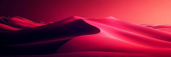 Crimson dunes ripple under a wine-dark sky, casting deep shadows and creating an evocative, otherworldly landscape. Soft light on edges. photo