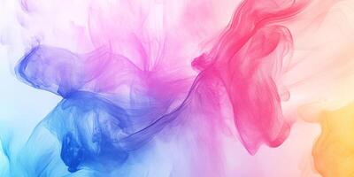 Colorful, abstract background with swirling patterns of blue, purple, pink and yellow, creating a gentle, flowing visual texture. photo