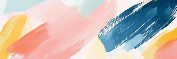 Abstract brushstrokes in a vibrant mix of colors create a textured, artistic composition. The interplay of light and shadow adds depth. photo