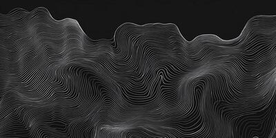 Abstract representation of a topographical landscape rendered with fine lines, creating a modern and minimalist visual experience. photo