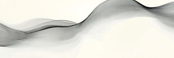 Abstract flowing black lines creating a sense of movement and rhythm against a bright background. Minimalist and contemporary artwork. photo